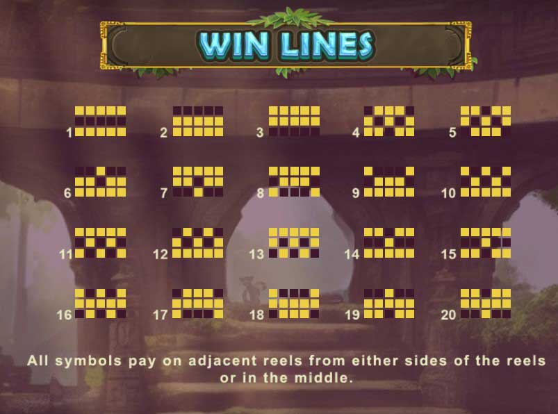 Cash Explorer slot game win lines